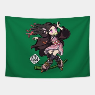 Nezuko Grinds Too Tapestry