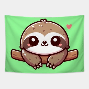 Charming Kawaii Sloth Tapestry