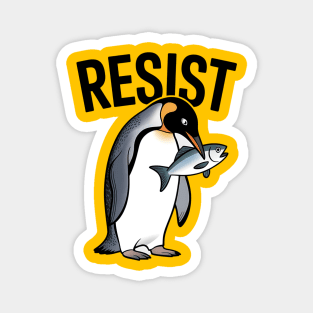 Penguin-Resist-Protest–Funny-Political-Animal-Activism-Design Magnet
