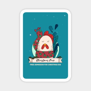 Christmas Fair Chicken Magnet