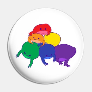 Gay Pride Frog Stack Pin