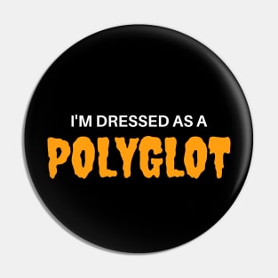 Polyglot Halloween costume Pin