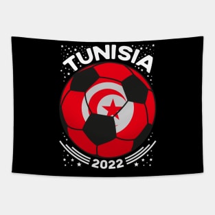 Tunisia Flag Soccer Football Team Tapestry