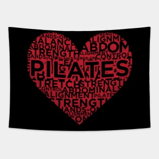 I Love Pilates Workout Fitness Training Heart Gym Tapestry