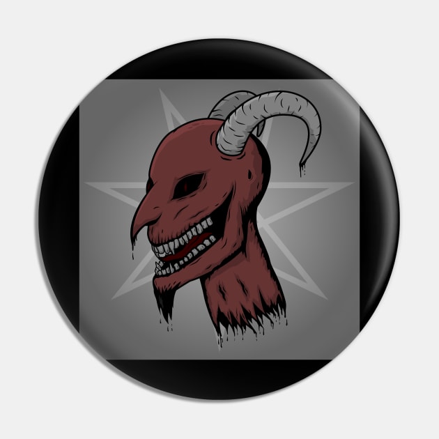 Severed Demon Head Pin by UnluckyDevil