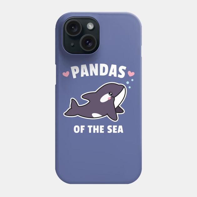 Cute Orca, Pandas Of The Sea Phone Case by rustydoodle