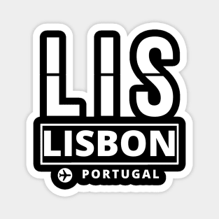 LIS - Lisbon airport code Magnet