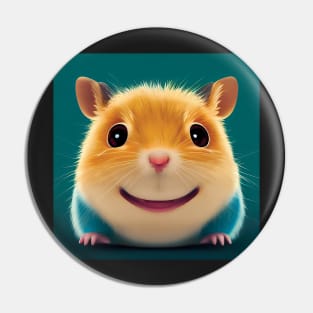 A cute hamster with friendly smile Pin