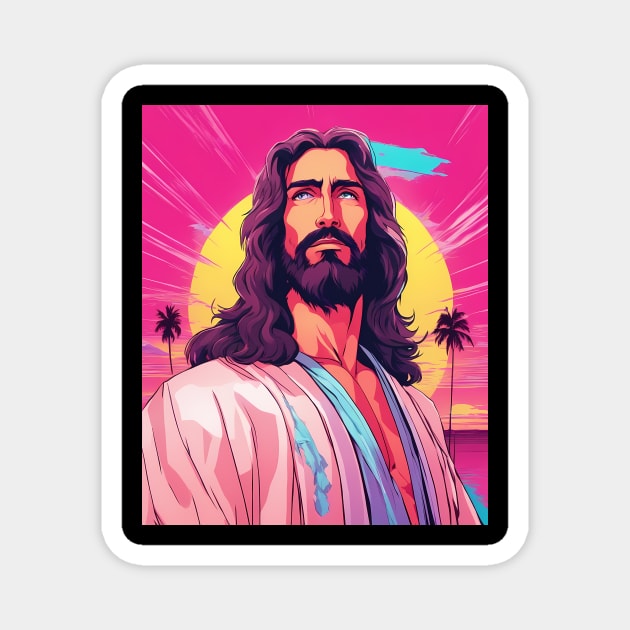 Jesus Christ Love God with All Your Heart & Soul Magnet by animegirlnft