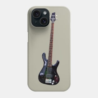 Four String Black Guitar Phone Case