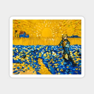 Cat Sower At Sunset Magnet