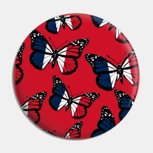 Vintage France Butterfly Moth Stand with France |  Bastille Day National Celebration Pin