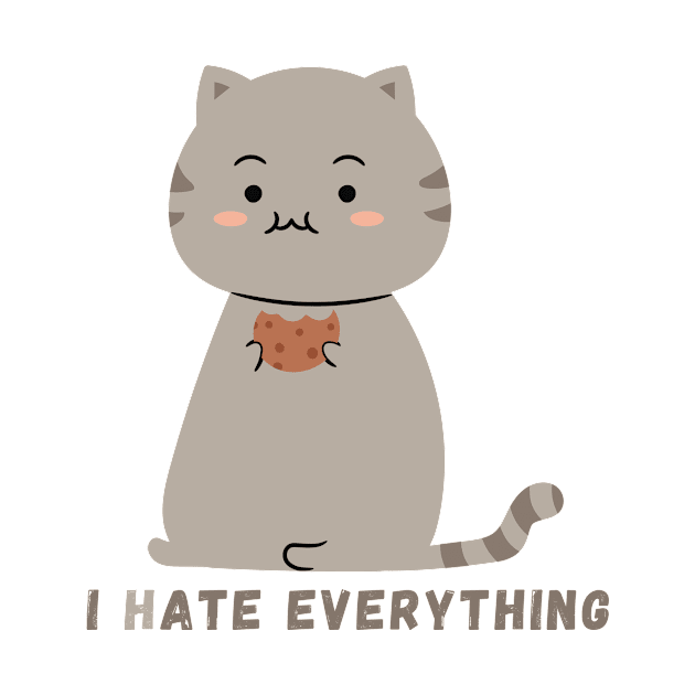 I Hate Everything - Cat Eating Cookies by LThings