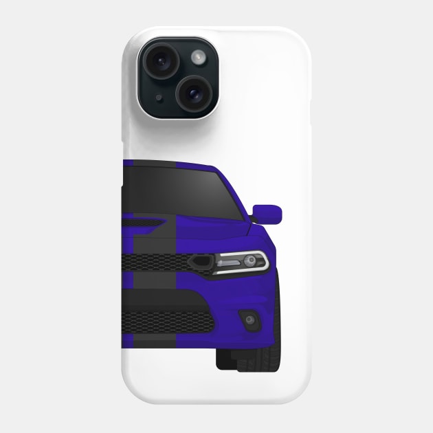 Charger Scat Indigo-blue + black stripes Phone Case by VENZ0LIC