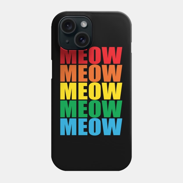cat meow Phone Case by teemarket