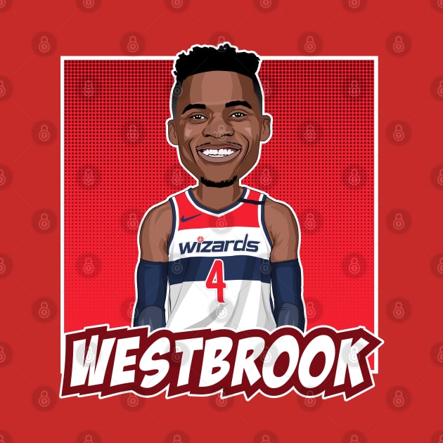 Russell Westbrook Cartoon Artwork by origin illustrations