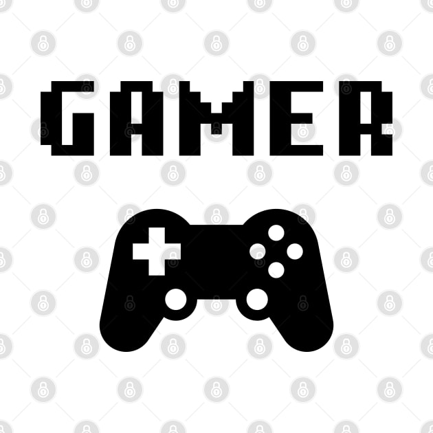 Gamer (Gaming / Controller / Console / Gamepad / Black) by MrFaulbaum