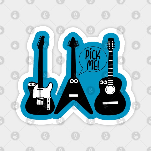 Pick Me Funny Guitar Magnet by Timeforplay