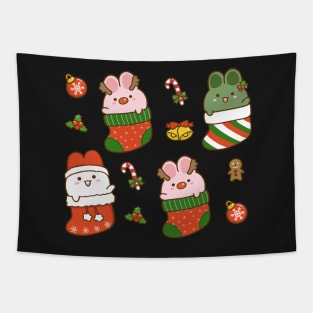 Bunnies Christmas Ornament Tapestry