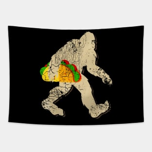 Taco Stealing Sasquatch Big Foot Tapestry