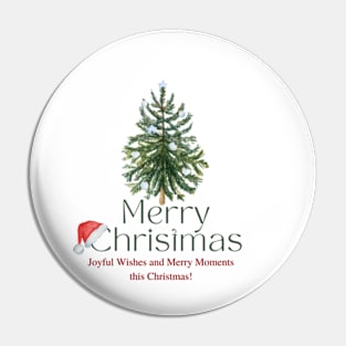 Joyful Wishes and Merry Christmas Pin