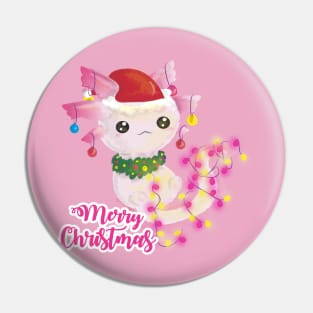 merry christmas axolotl santa Pin