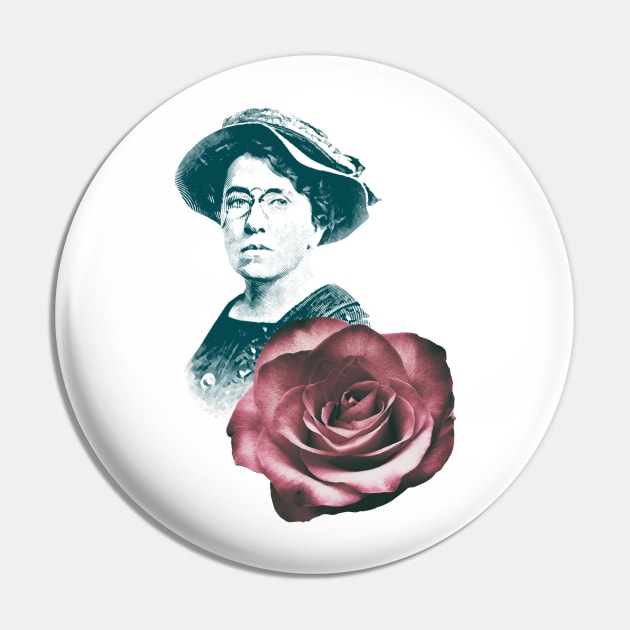 Emma Goldman, a Feminist & Social Justice Activist Pin by JMM Designs