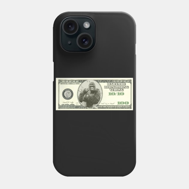 Harambe Dollar Bill Phone Case by DigitalCleo