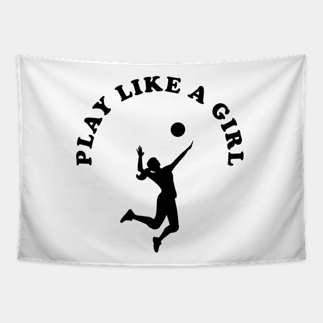 Play Like A Girl Tapestry by PrintedDesigns