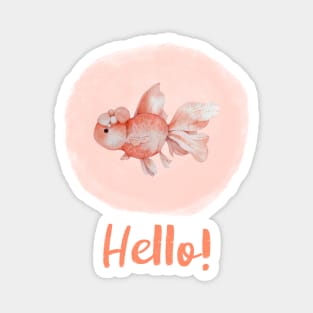 Watercolor Fish - Hello Magnet