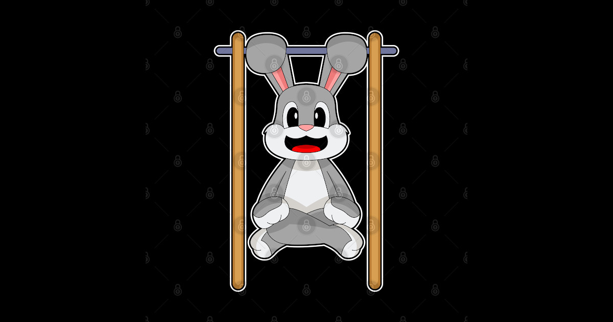 Rabbit Bodybuilder Pull ups Bodybuilding - Rabbit - Posters and Art ...