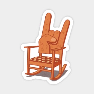 This Chair Rocks! - funny rock 'n' roll rocking chair joke Magnet