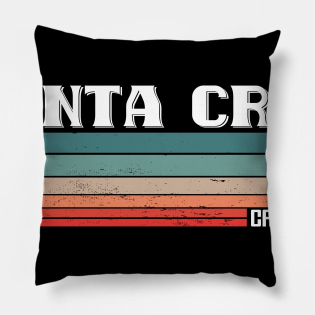 Santa Cruz California Retro Vintage Pillow by ShirtsBarn