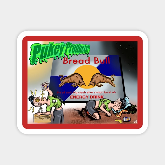 Pukey Products 4 "Bread Bull" Magnet by Popoffthepage