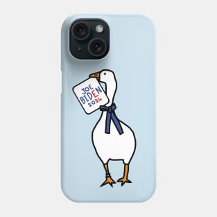 White Goose with Joe Biden 2024 Sign Phone Case