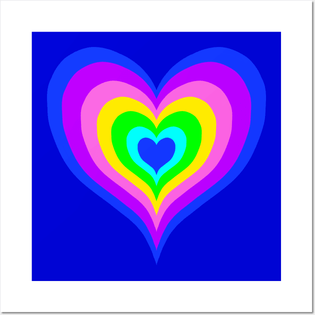 Rainbow y2k Aesthetic Hearts - Hearts - Posters and Art Prints