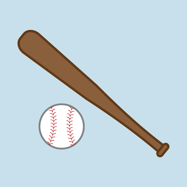 Blue Baseball and Ball by College Mascot Designs