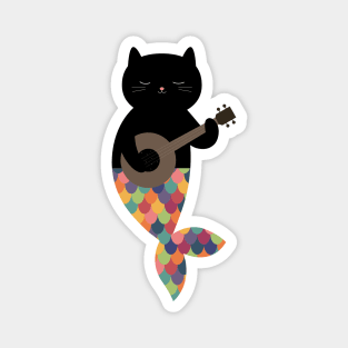 Black Meowmaid Magnet