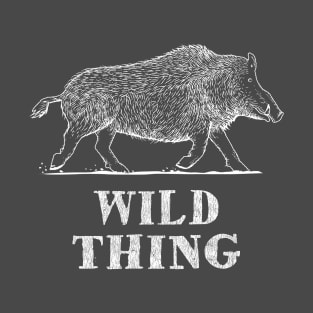 Wild Thing - Boar - Woodcut Style T-Shirt