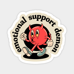 cute and funny emotional support demon, mental health Magnet