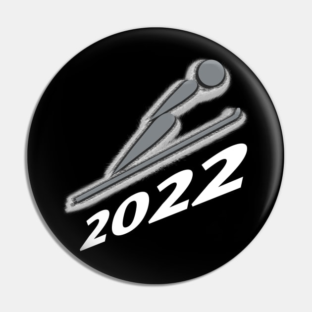 Alpine Ski - 2022 Olympic Winter Sports Lover -  Snowboarding - Graphic Typography Saying Pin by MaystarUniverse