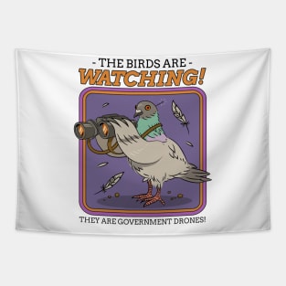 The Birds Are Watching Tee Tapestry