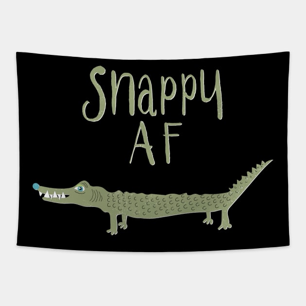 Snappy Alligator Tapestry by Little Birds