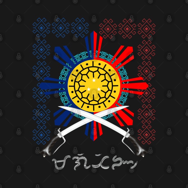 Philippine Sun / Philippine Swords (Ginunting) / Baybayin word Magiting (Heroic/Patriotic) by Pirma Pinas