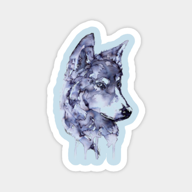 Watercolor Painting Gray Wolf Art Drawing Watercolor Fox Gray