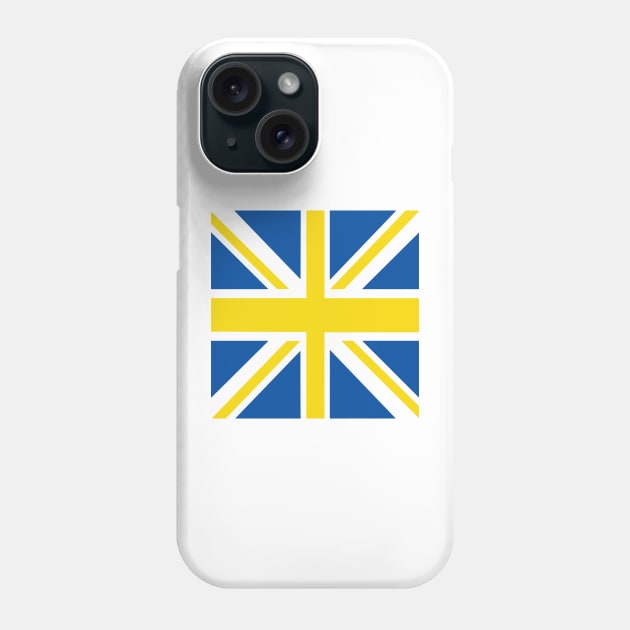 Leeds Blue White Yellow Union Jack Flag Phone Case by Culture-Factory