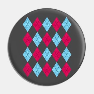 Pink and Blue Argyle Pin