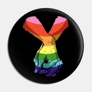 Pride Holding Hands Pin
