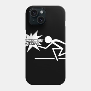 Superhero Ethics - White on Dark Phone Case