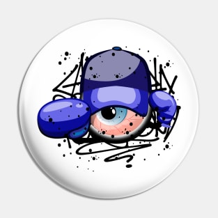 Boxing Monster Eye Blue team Pin